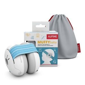 Alpine Muffy Baby Ear Protection - White and Blue